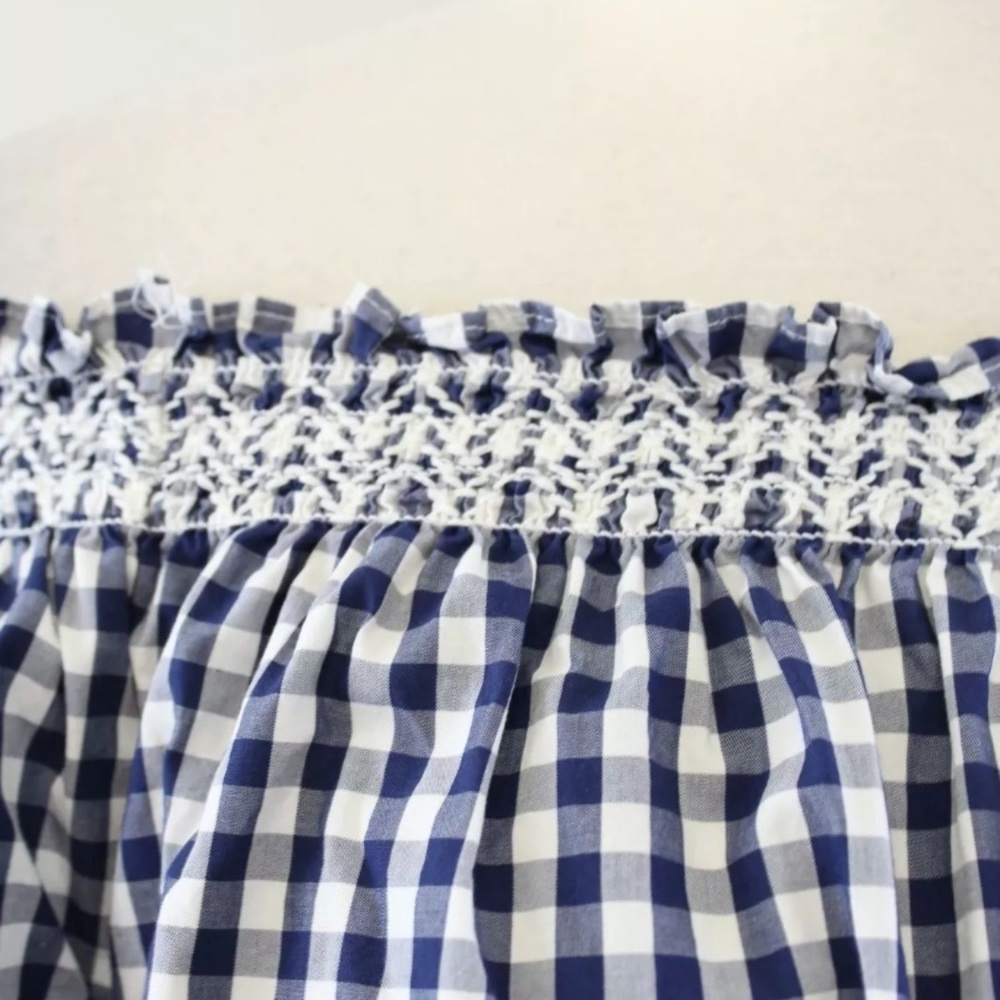 Madewell Gingham Smocked Off Shoulder Top - Picture 5 of 6
